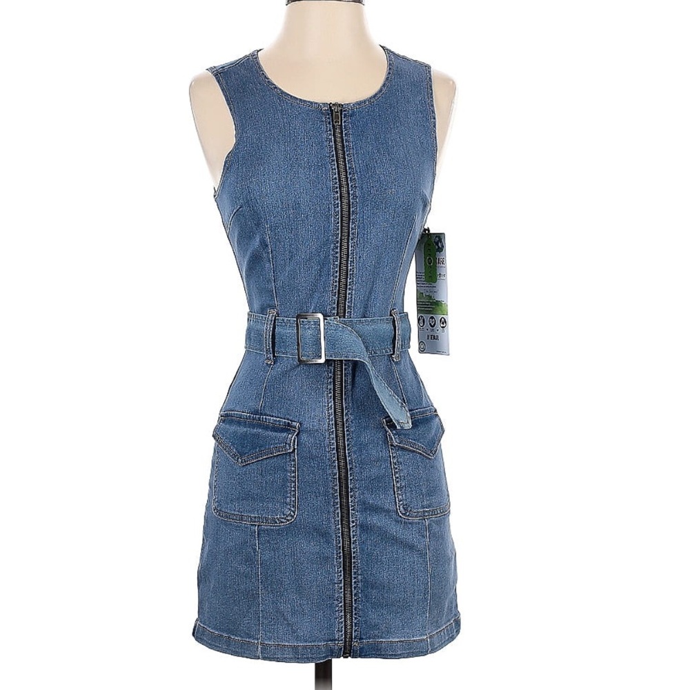 NWT Denim Zip Up Dress